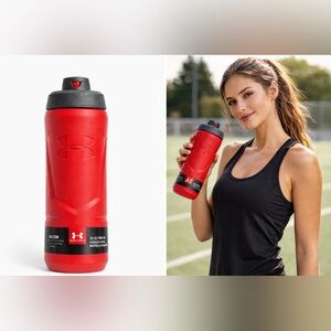 Under Armour 32oz Red Squeeze Water Bottle NEW